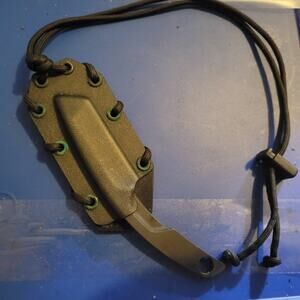 Extrema Ratio N.K.3 0206BLK Neck Black Fixed Blade Knife w/ Kydex Sheath